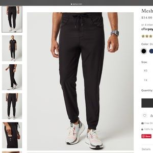 Jaanuu Mesh Detail Scrub Pants